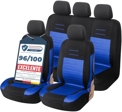 Fundas universales asientos vehículo negro azul protector completo interior