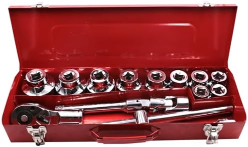 Juego de llaves de vaso métrico 15 piezas con caja para garaje y auto