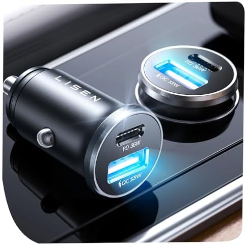 Cargador rápido para auto con 69W y puertos USB C para múltiples dispositivos