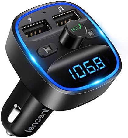 Transmisor FM Bluetooth para auto con reproductor MP3 y puertos USB duales