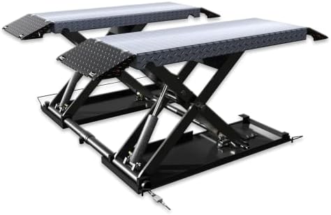 Plataforma elevadora de tijera para taller con capacidad de 3.5 toneladas