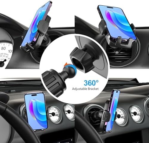 Soporte para móvil en auto con gancho estable y rotación de 360 grados
