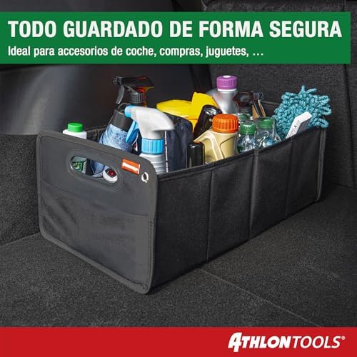 Organizador plegable para maletero con refuerzos antideslizantes y estructura robusta