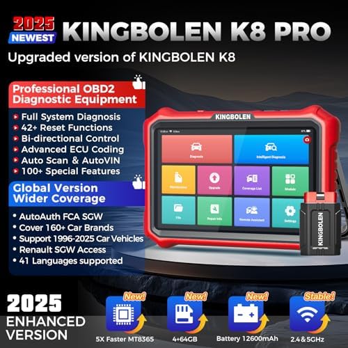 Aparato diagnóstico OBD2 con control bidireccional resets y codificación ECU
