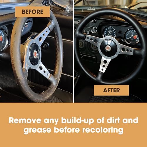 Kit de reparación para volante negro que elimina grasa y restaura color