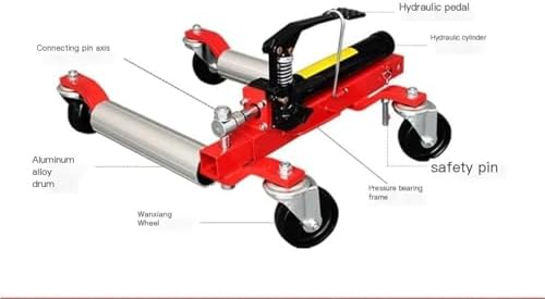Transportador hidráulico manual portátil para movimiento de vehículos y remolque