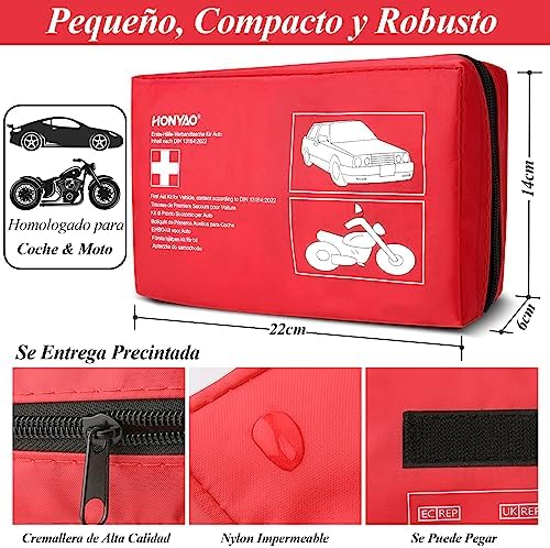 Botiquín de primeros auxilios para auto con estándar DIN para viajes y hogar