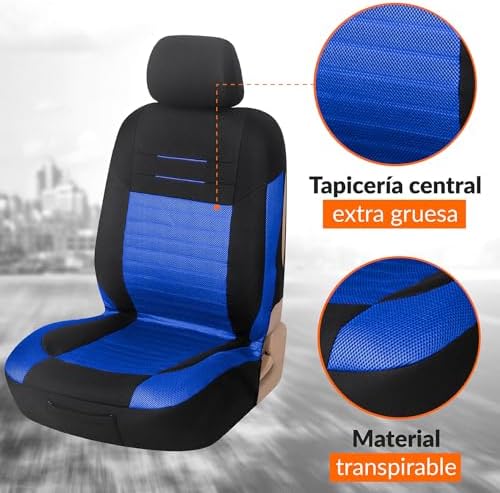 Fundas universales asientos vehículo negro azul protector completo interior